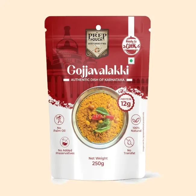 Prep Pouch Gojjavalakki - Traditional Karnataka Beaten Rice Mix